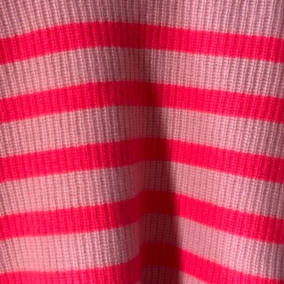 La Ligne Toujours Stripe Cashmere Sweater in Bubblegum/Neon Pink - Picture 5 of 9